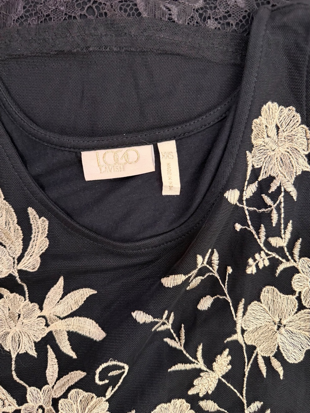 Logo Lavish summer dress embroidered with slip dress black size xxs - Picture 14 of 16